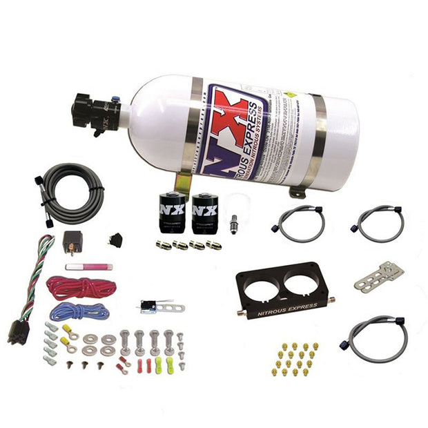 Nitrous Express - FORD 4 VALVE NITROUS PLATE SYSTEM (50-300HP) WITHOUT BOTTLE (STOCK TB) - 20950D-00