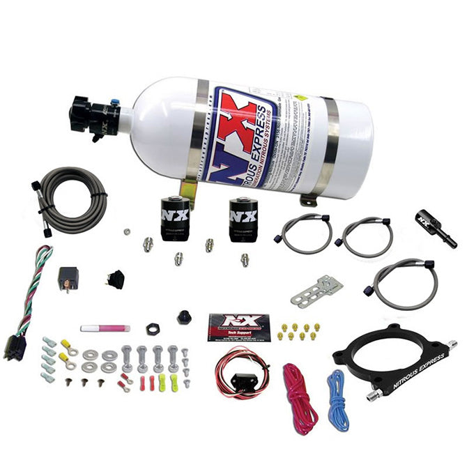 Nitrous Express - 5.0L Coyote And 7.3L Godzilla Plate System (50-250HP) W/ 10LB BOTTLE - 20951-10
