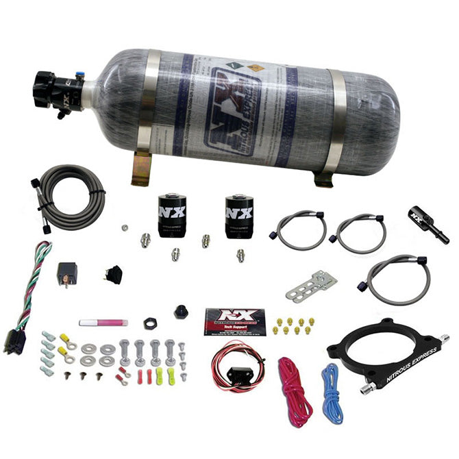 Nitrous Express - 5.0L Coyote And 7.3L Godzilla Plate System(50-250HP) W/ 12LB BOTTLE - 20951-12