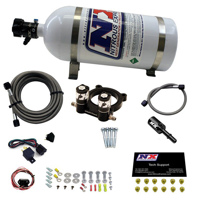 Nitrous Express - FORD 4 CYL NITROUS PLATE SYSTEM-2.3L ECOBOOST W/ 10LB BOTTLE - 20954-10