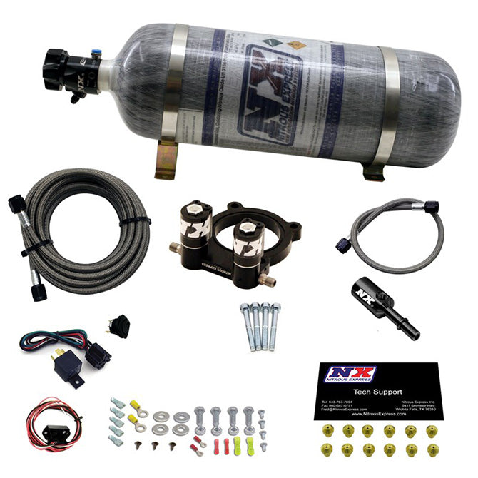 Nitrous Express - FORD 4 CYL NITROUS PLATE SYSTEM-2.3L ECOBOOST W/ 12LB BOTTLE - 20954-12