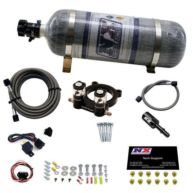 Nitrous Express - FORD 4 CYL NITROUS PLATE SYSTEM-2.3L ECOBOOST W/ 12LB BOTTLE - 20954-12