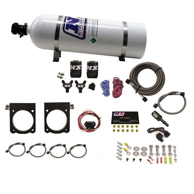 Nitrous Express - GEN-V VIPER NITROUS PLATE SYSTEM (50-400HP) W/ 15LB BOTTLE - 20970-15