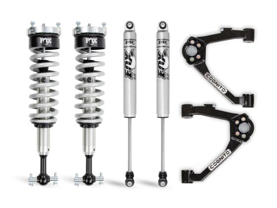 Cognito 3-Inch Performance Leveling Kit With Fox 2.0 IFP Shocks For 2007-2018 Silverado/Sierra 1500 2WD/4WD With OEM Cast Steel Control Arms