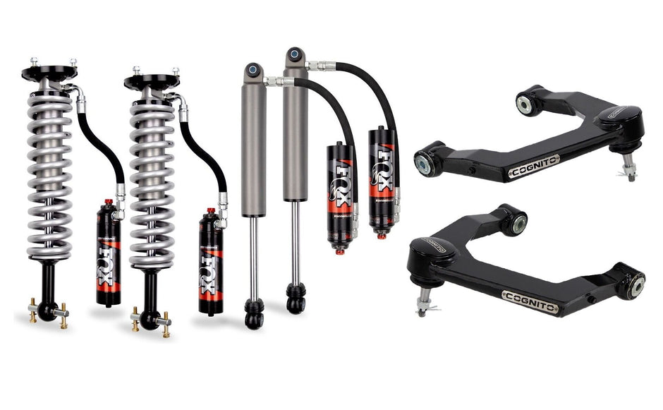 Cognito 1-Inch Elite Ball Joint Leveling Kit With Fox 2.5 Elite Performance Series Shocks For 2019-2025 Chevy Trail Boss/ZR2 & GMC AT4/AT4X 1500 2WD/4WD