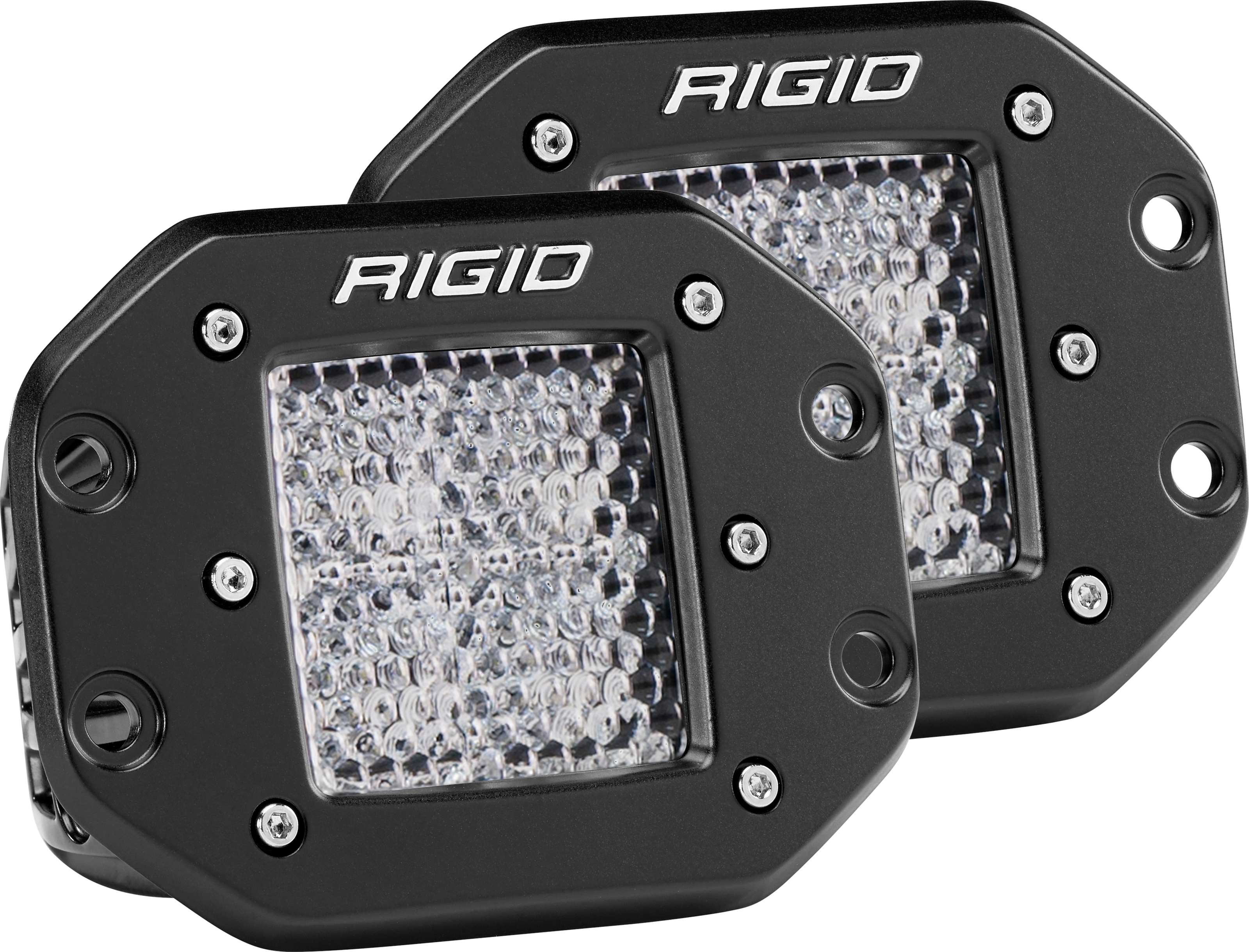 RIGID D-Series PRO LED Light Diffused Lens Flush Mount Pair