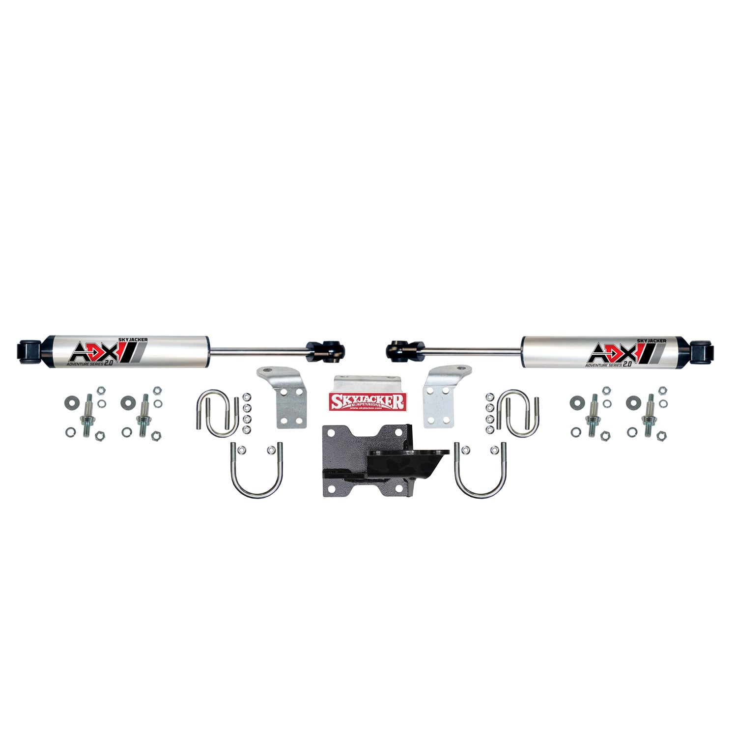 ADX 2.0 CNC Machined Polished Aluminum Dual Stabilizer Kit.