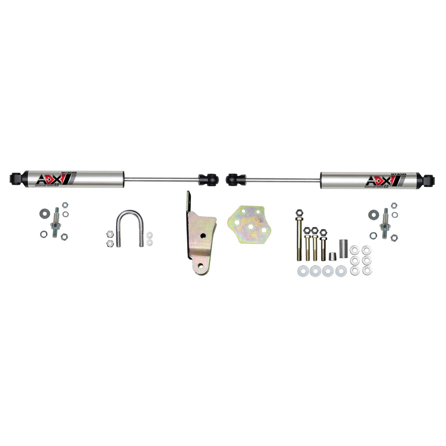 ADX 2.0 CNC Machined Polished Aluminum Dual Stabilizer Kit.