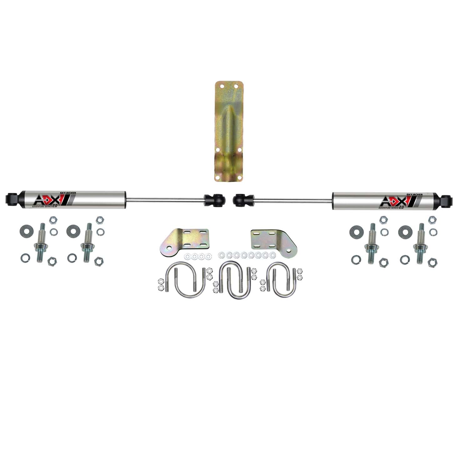 ADX 2.0 CNC Machined Polished Aluminum Dual Stabilizer Kit.