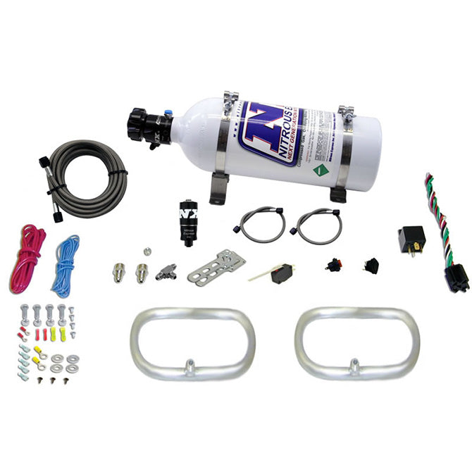 Nitrous Express - DUAL NTERCOOLER RING SYSTEM (2 - 6   X 6   RINGS) WITH 5LB BOTTLE - 22200-05