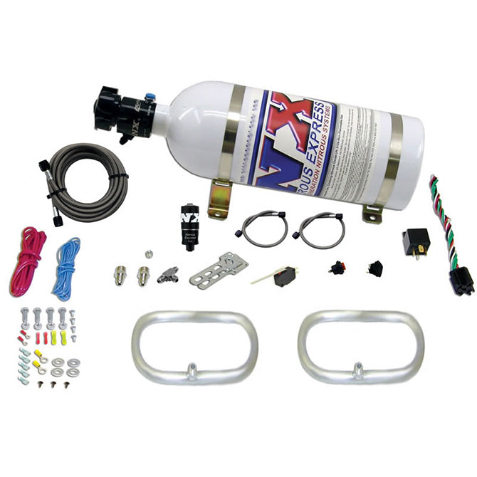Nitrous Express - DUAL NTERCOOLER RING SYSTEM (2 - 6   X 6   RINGS) WITH 10LB BOTTLE - 22200-10