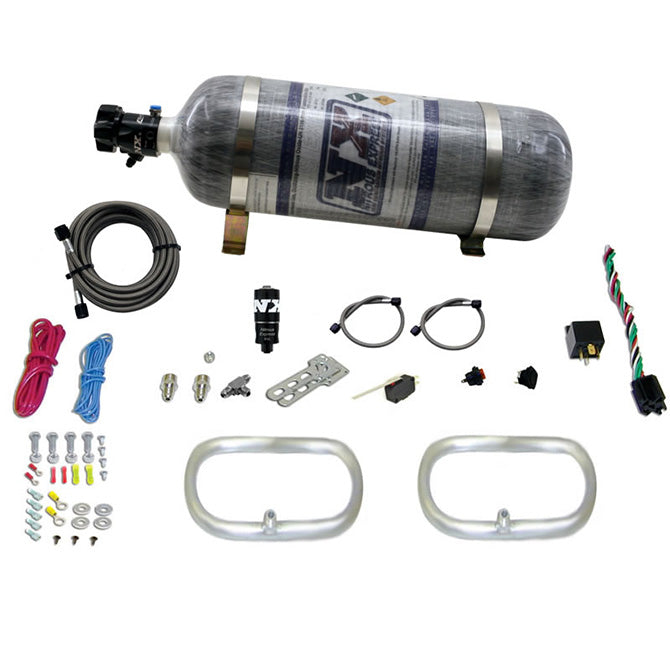 Nitrous Express - DUAL NTERCOOLER RING SYSTEM (2 - 6   X 6   RINGS) WITH COMPOSITE BOTTLE - 22200-12
