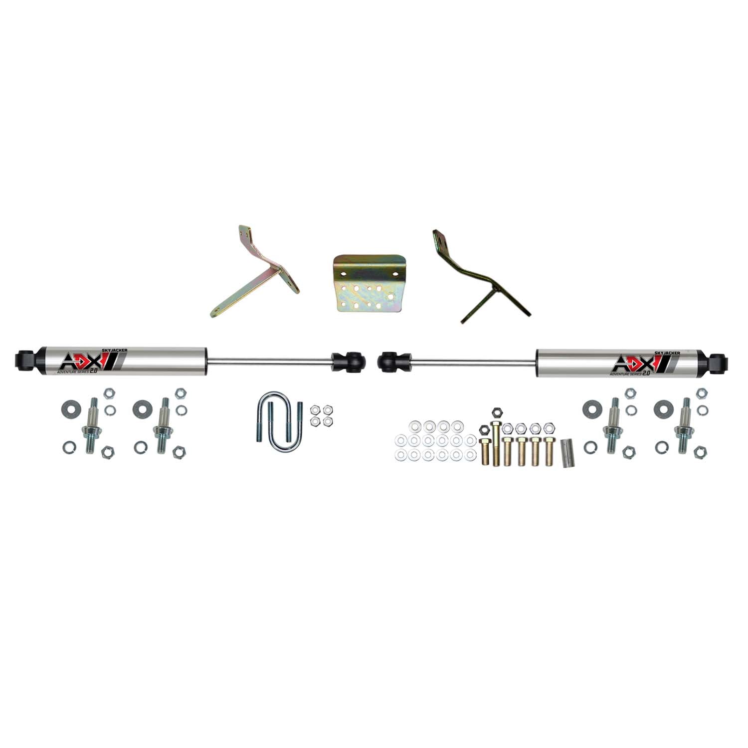 ADX 2.0 CNC Machined Polished Aluminum Dual Stabilizer Kit.