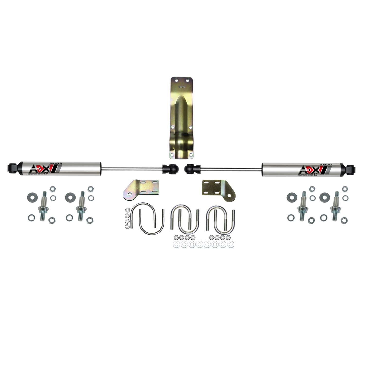 ADX 2.0 CNC Machined Polished Aluminum Dual Stabilizer Kit.