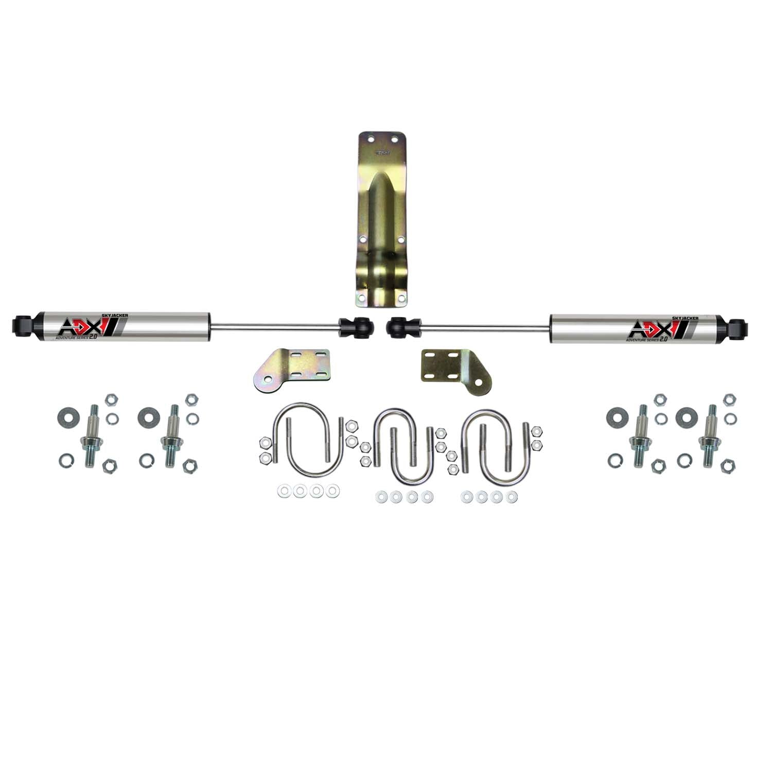 ADX 2.0 CNC Machined Polished Aluminum Dual Stabilizer Kit.