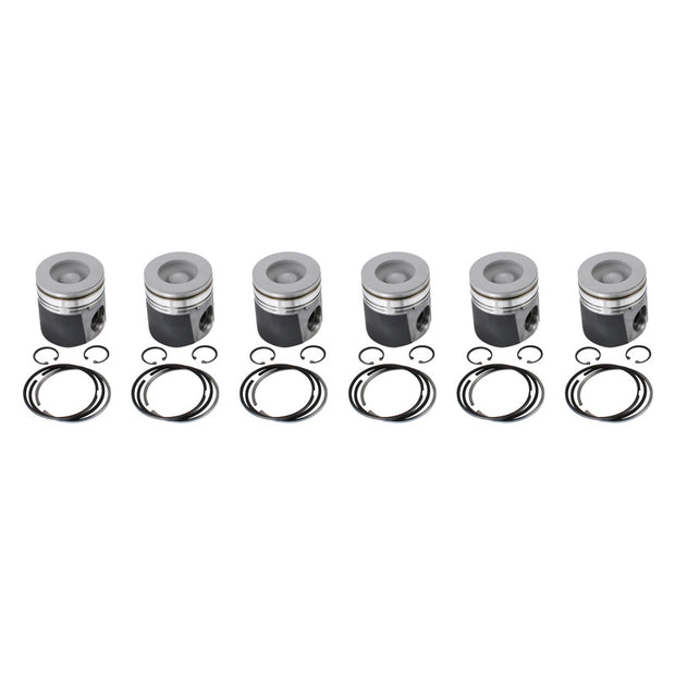 1989-1998 5.9L Cummins 12V 6BT .040 Over Coated & Chamfered X-Series Pistons (Big Bowl)