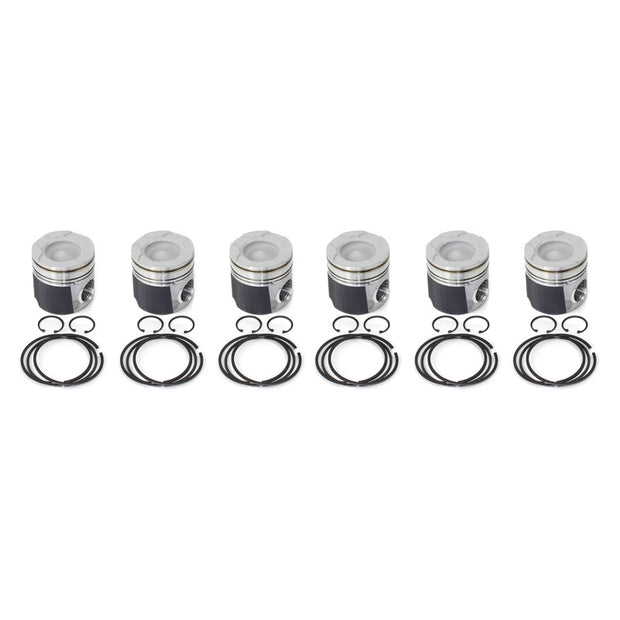 1989-1998 12v Cummins Marine Big Bowl Fly Cut  Coated & Chamfered Piston Kit (.0