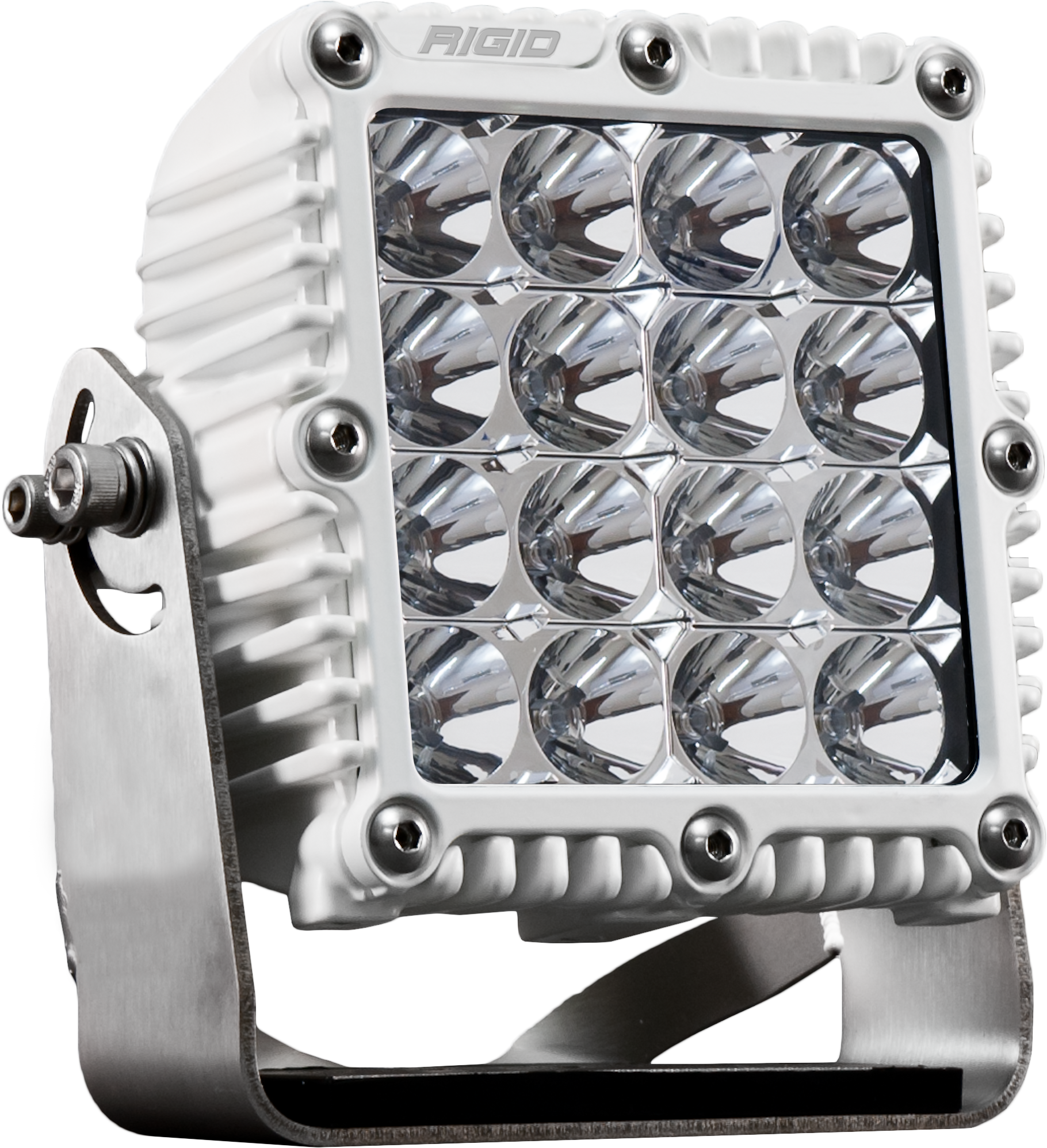 RIGID Q-Series PRO LED Light Flood Optic White Housing Single