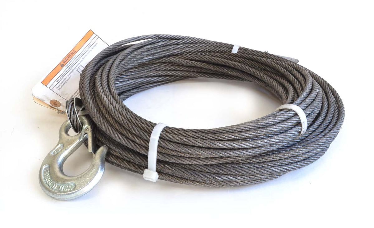 Replacement Steel Winch Rope - 1/4 In X 100 Ft  Galvanized