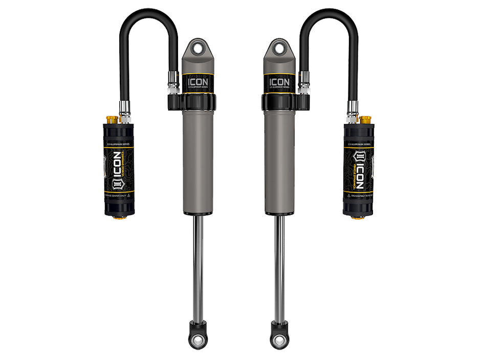 ICON 2020-2023 Jeep Gladiator/2018-2023 Jeep Wrangler JL 2.5" Lift Front V.S. 2.5 Aluminum Series Shock Absorbers Remote Reservoir W/ CDCV Pair