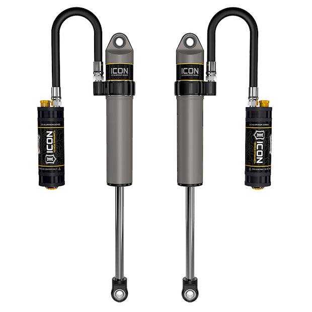 ICON 2020-2023 Jeep Gladiator/2018-2023 Jeep Wrangler JL 2.5" Lift Front V.S. 2.5 Aluminum Series Shock Absorbers Remote Reservoir W/ CDCV Pair