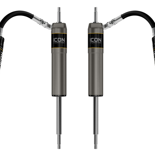 ICON 1997-2023 Nissan Patrol Y61 0-2.5" Lift Front V.S. 2.5 Aluminum Series Shock Absorbers Remote Reservoir W/ CDCV Pair