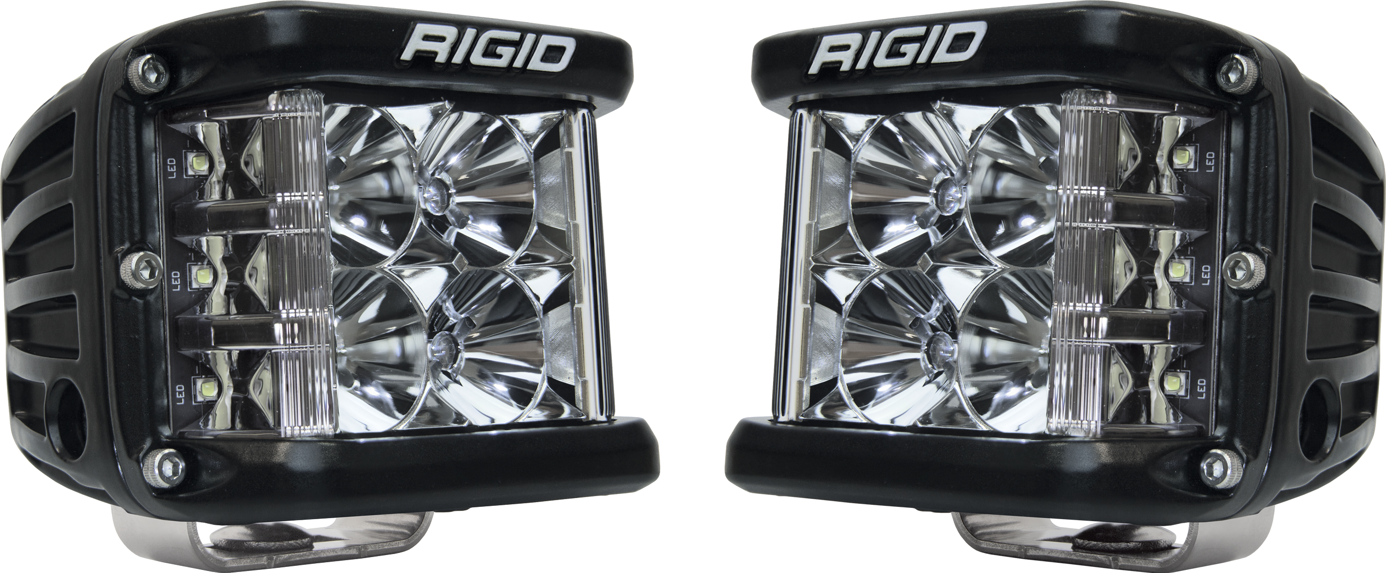 RIGID D-SS PRO Side Shooter Flood Optic Surface Mount Black Housing Pair