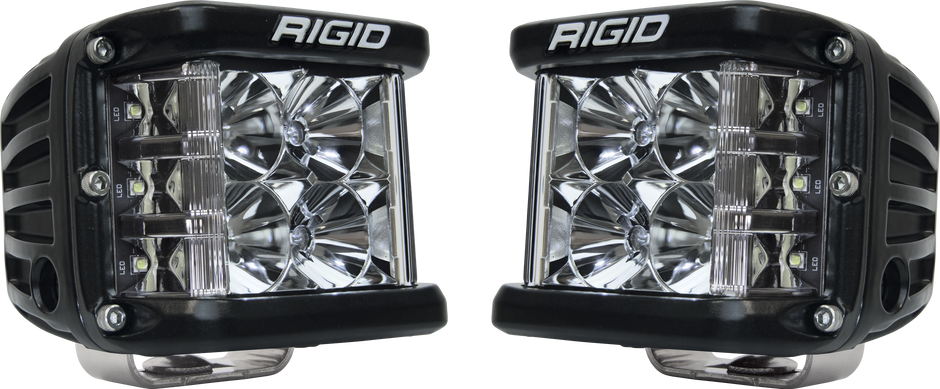RIGID D-SS PRO Side Shooter Flood Optic Surface Mount Black Housing Pair