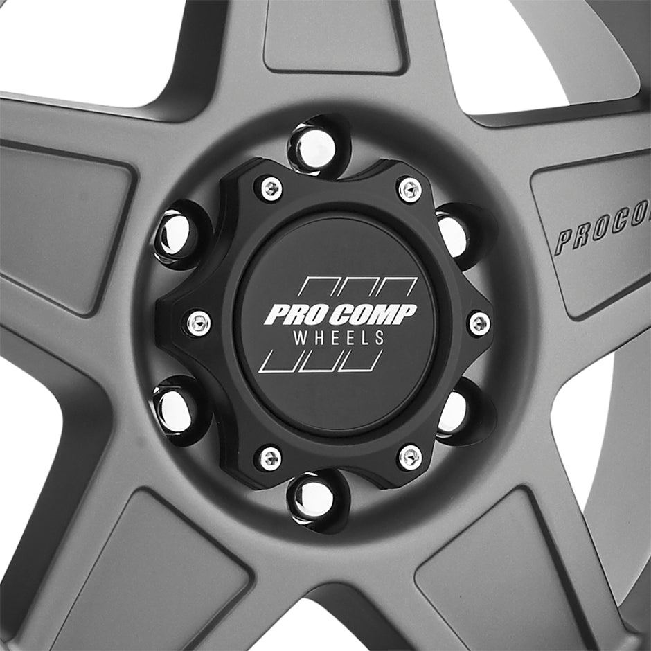 Predator Matte Graphite 17x8.5 6x5.5 4.75BS Offset 0mm Cap P/N 503434200