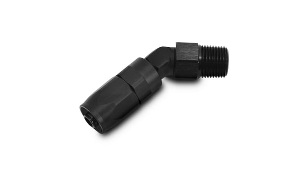 Vibrant Performance - 26403 - Male Hose End Fitting  45 Degree; Size: -8AN; Pipe Thread 1/4 In. NPT
