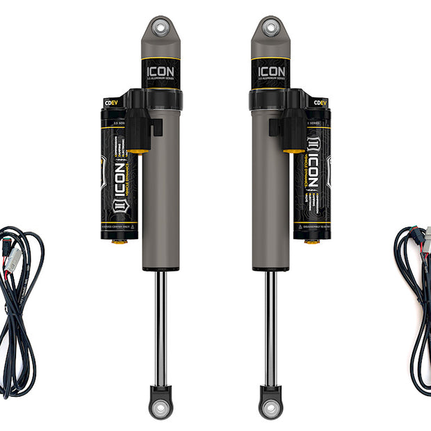 ICON 2018-2023 Jeep Wrangler JL 2.5" Lift Rear V.S. 2.5 Aluminum Series Shock Absorbers Piggyback Reservoir W/ CDEV Pair