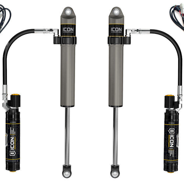 ICON 2020-2023 Jeep Gladiator/2018-2023 Jeep Wrangler JL 2.5" Lift Front V.S. 2.5 Aluminum Series Shock Absorbers Remote Reservoir W/ CDEV Pair