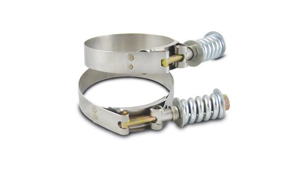 Vibrant Performance - 27850 - Spring Loaded T-Bolt Clamps (Pack Of 2) - Clamp Range: 5.28 In.-5.58 In.
