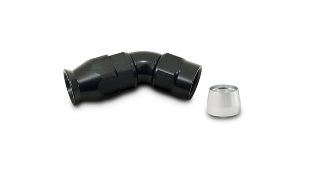 Vibrant Performance - 28406 - 45 Degree High Flow Hose End Fitting For PTFE Lined Hose  -6AN