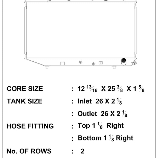 CSF 2856 - 88-91 Honda CRX Radiator (Discontinued)