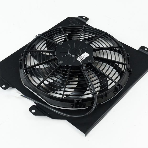 92-00 Civic All-Aluminum Fan Shroud W/ 12-inch SPAL Fan - Black
