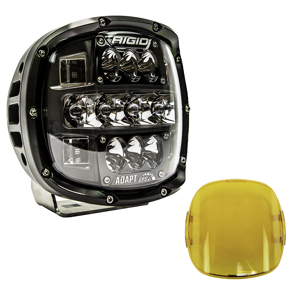 RIGID Adapt XP Extreme Powersports LED Light With 3 Lighting Zones And GPS Module Kit Includes Amber Cover And Mounting BracketSingle