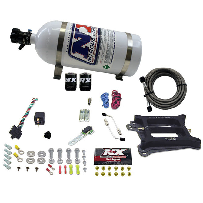 Nitrous Express - 4150 4-BBL/ALCOHOL (50-100-150-200-250-300HP) WITH 10LB BOTTLE - 30045-10