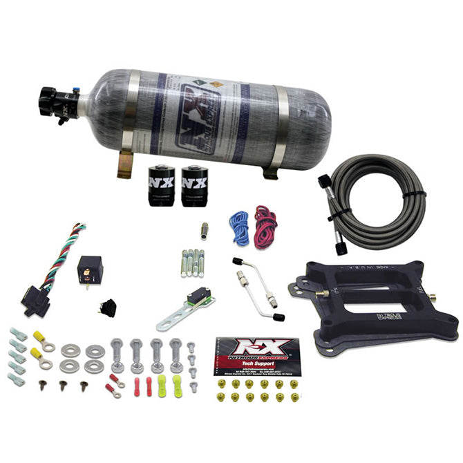 Nitrous Express - 4150 4-BBL/ALCOHOL (50-100-150-200-250-300HP) WITH COMPOSITE BOTTLE - 30045-12