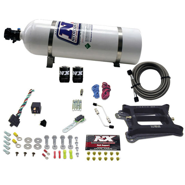 Nitrous Express - 4150 4-BBL/ALCOHOL (50-100-150-200-250-300HP) WITH 15LB BOTTLE - 30045-15