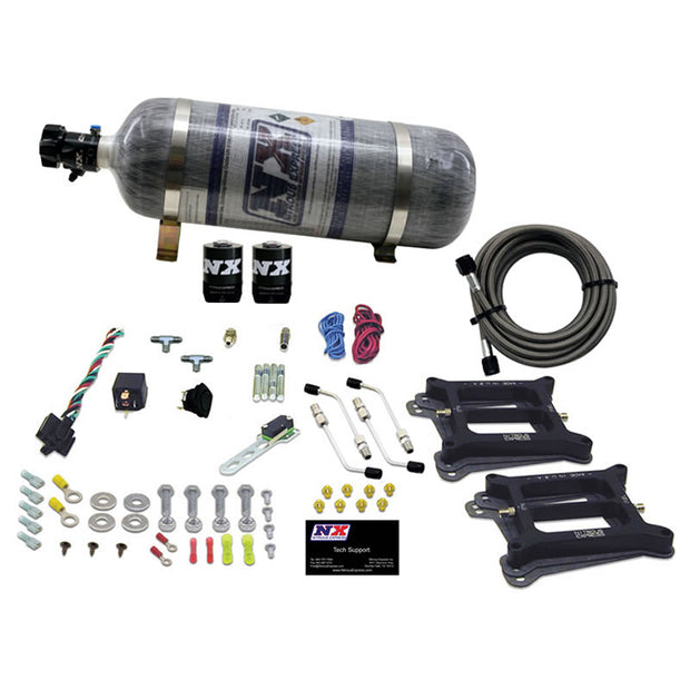Nitrous Express - DUAL/4150/GASOLINE (50-100-150-200-250-300HP) WITH COMPOSITE BOTTLE - 30240-12