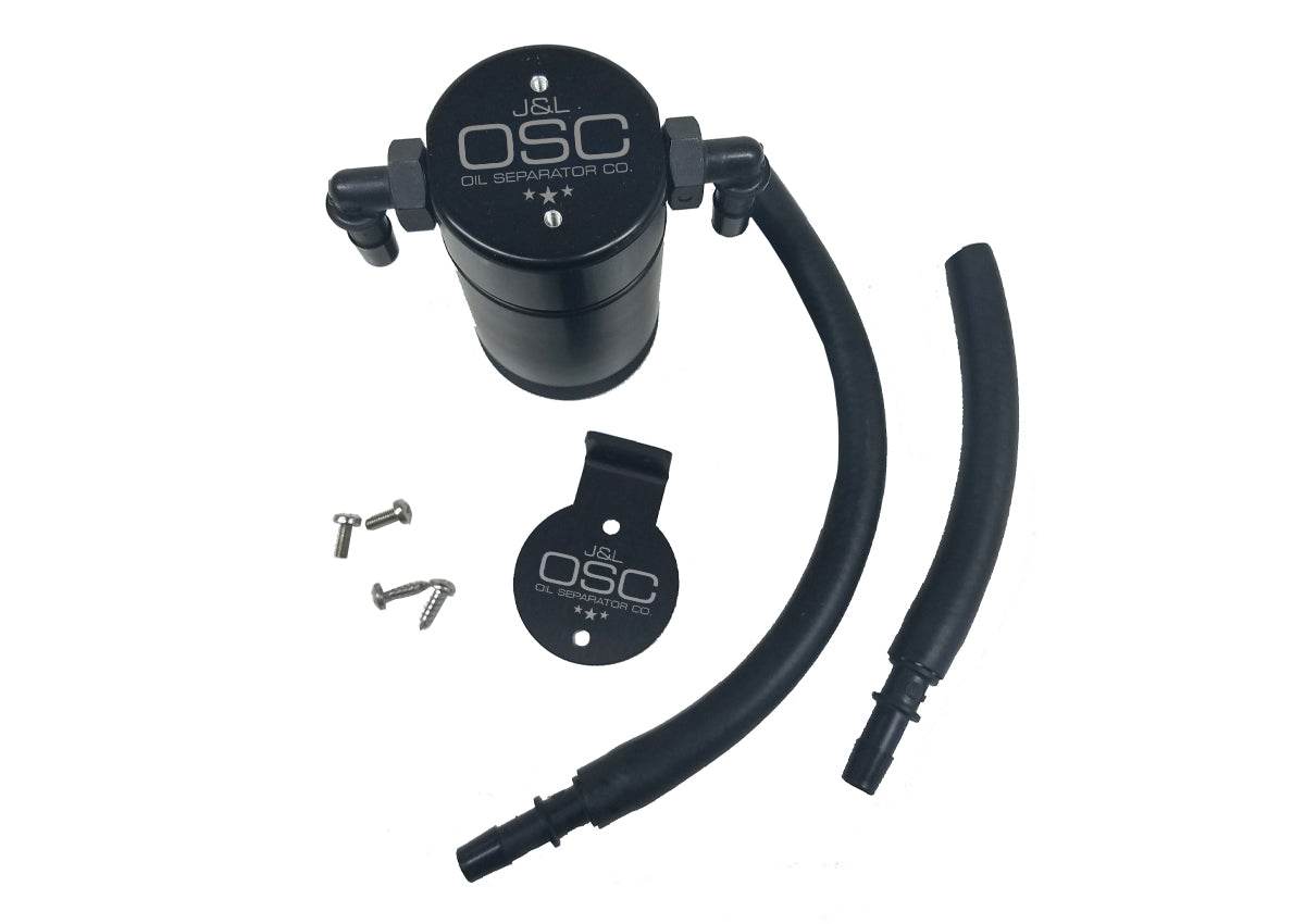 J&L Oil Separator 3.0 Passenger Side, Black Anodized - S&B