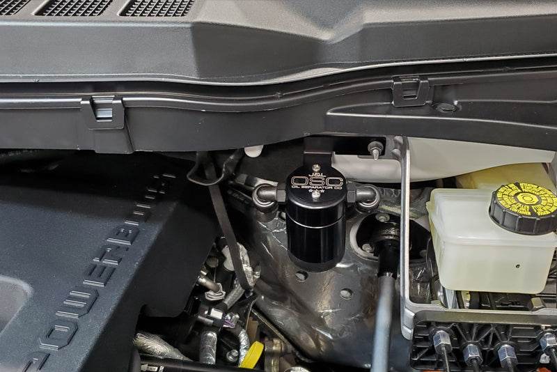 J&L Oil Separator 3.0 Passenger Side, Black Anodized - S&B