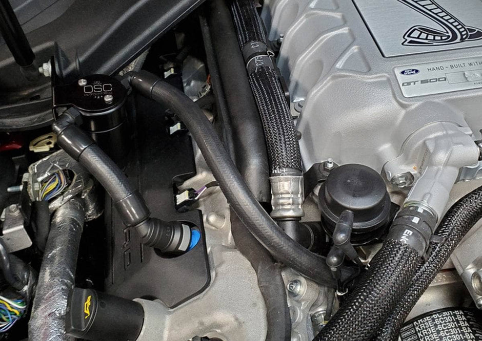 J&L Oil Separator 3.0 Passenger Side, Black Anodized - S&B