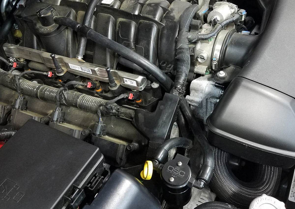 J&L Oil Separator 3.0 Passenger Side, Black Anodized - S&B