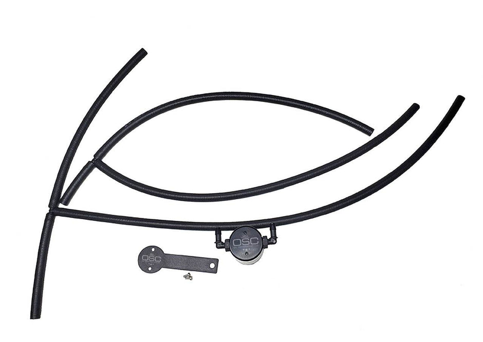 J&L Oil Separator 3.0 Passenger Side, Black Anodized - S&B