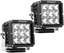 RIGID D-XL PRO LED Light Flood Optic Surface Mount Black Housing Pair