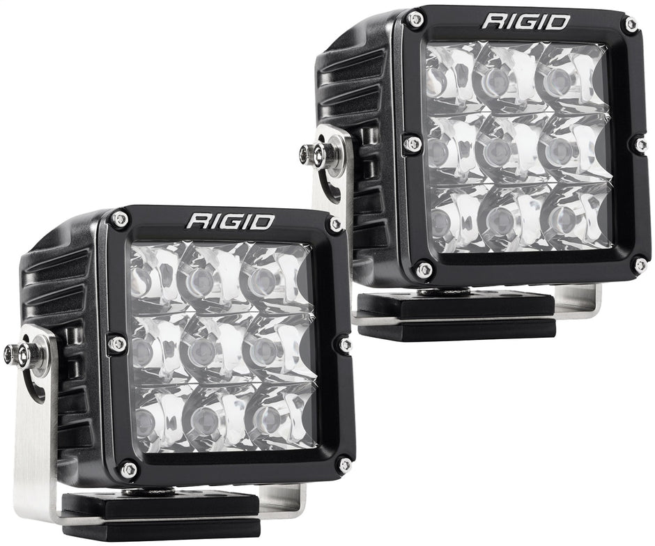 RIGID D-XL PRO LED Light Spot Optic Surface Mount Black Housing Pair