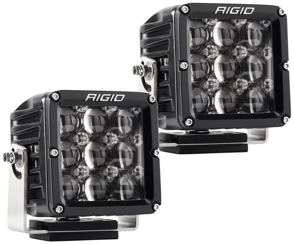 RIGID D-XL PRO LED Light Hyperspot Optic Surface Mount Black Housing Pair