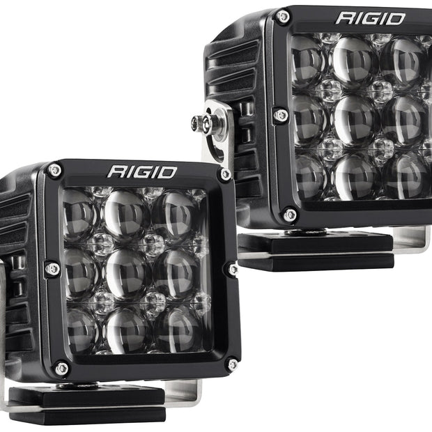 RIGID D-XL PRO LED Light Hyperspot Optic Surface Mount Black Housing Pair